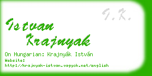 istvan krajnyak business card