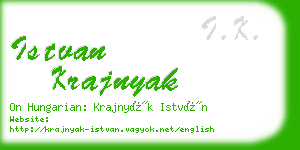 istvan krajnyak business card